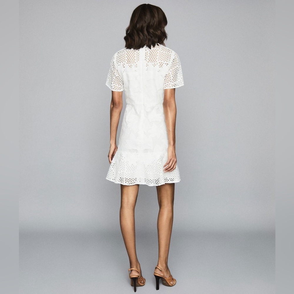 REISS | Damara Lace Mini Dress, US8 - Picture 2 of 10